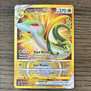 Serperior VSTAR Pokémon Card - Gold and Green